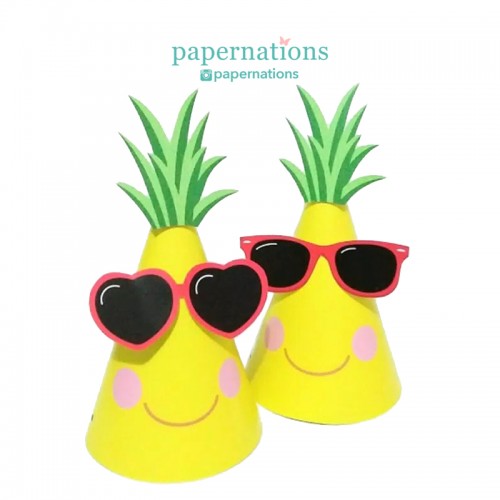 Funky Pineapples Cone Hats